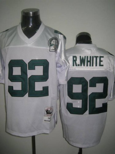 Jerseys Factory Cheap Mitchell&Ness Eagles #92 Reggie White Whit