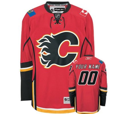 Jerseys Factory Cheap Flames Personalized Authentic Red NHL Jers