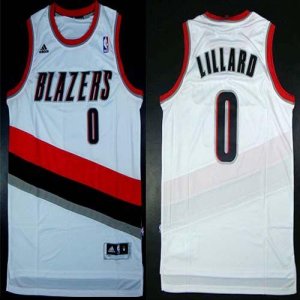 Jerseys Factory Cheap Blazers #0 Damian Lillard White Home Stitc