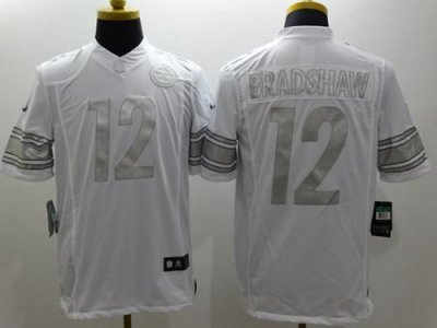 Jerseys Factory Cheap Nike Steelers #12 Terry Bradshaw White Men