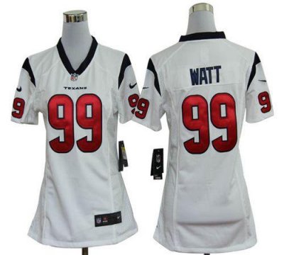 Jerseys Factory Cheap Nike Texans #99 J.J. Watt White Women's Em