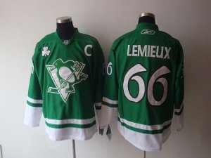 Jerseys Factory Cheap Penguins #66 Mario Lemieux Embroidered Gre