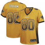 Jerseys Factory Cheap Nike Saints #80 Jimmy Graham Gold Women's