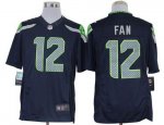 Jerseys Factory Cheap Nike Seahawks #12 Fan Steel Blue Team Colo