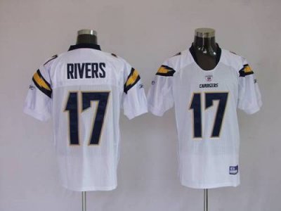 Jerseys Factory Cheap Chargers #17 Philip Rivers White Embroider