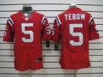 Jerseys Factory Cheap Nike Patriots #5 Tim Tebow Red Alternate M