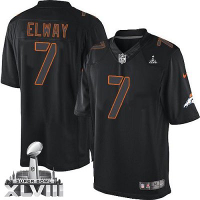 Jerseys Factory Cheap Nike Broncos #7 John Elway Black Super Bow