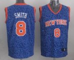 Jerseys Factory Cheap Knicks #8 J.R. Smith Blue Crazy Light Stit