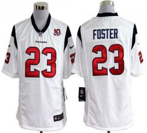 Jerseys Factory Cheap Nike Texans #23 Arian Foster White With 10