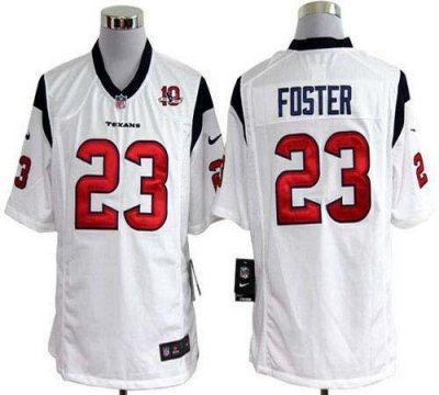Jerseys Factory Cheap Nike Texans #23 Arian Foster White With 10