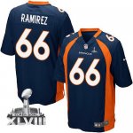 Jerseys Factory Cheap Nike Broncos #66 Manny Ramirez Navy Blue A