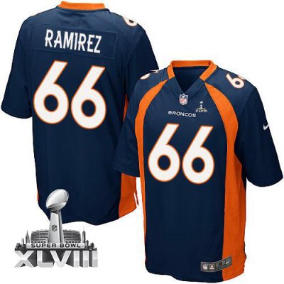 Jerseys Factory Cheap Nike Broncos #66 Manny Ramirez Navy Blue A
