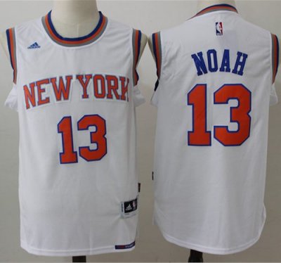 Jerseys Factory Cheap Knicks #13 Joakim Noah White Stitched NBA