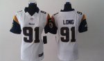 Jerseys Factory Cheap Nike Rams #91 Chris Long White Women's Emb
