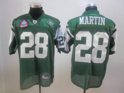 Jerseys Factory Cheap Jets #28 Curtis Martin Green Hall of Fame