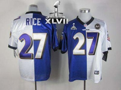 Jerseys Factory Cheap Nike Ravens #27 Ray Rice Purple/White Supe
