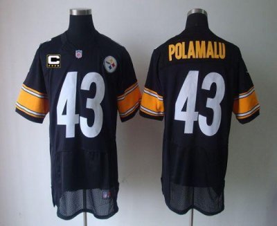 Jerseys Factory Cheap Nike Steelers #43 Troy Polamalu Black Team