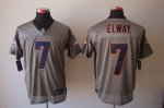 Jerseys Factory Cheap Nike Broncos #7 John Elway Grey Shadow Men