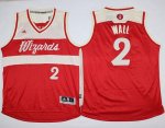 Jerseys Factory Cheap Wizards #2 John Wall Red 2015-2016 Christm