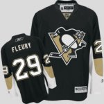 Jerseys Factory Cheap Penguins #29 Andre Fleury Embroidered Blac