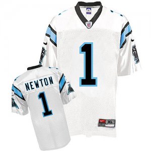 Jerseys Factory Cheap Nike Panthers #1 Cam Newton White Stitched