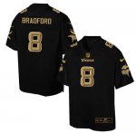 Jerseys Factory Cheap Nike Vikings #8 Sam Bradford Black Men's S