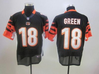 Jerseys Factory Cheap Nike Bengals #18 A.J. Green Black Stitched