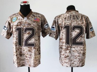 Jerseys Factory Cheap Nike Seahawks #12 Fan Camo Men's Stitched