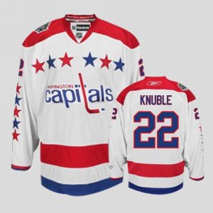 Jerseys Factory Cheap Capitals #22 Mike Knuble Embroidered White