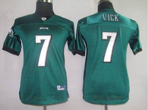 Jerseys Factory Cheap Eagles #7 Michael Vick Green Embroidered Y