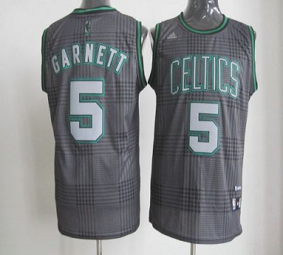 Jerseys Factory Cheap Celtics #5 Kevin Garnett Black Rhythm Fash