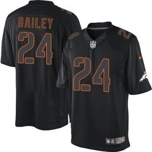 Jerseys Factory Cheap Nike Broncos #24 Champ Bailey Black Men's