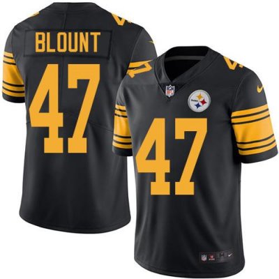 Jerseys Factory Cheap Nike Steelers #47 Mel Blount Black Men's S