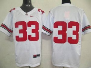 Jerseys Factory Cheap Buckeyes #33 White Embroidered NCAA Jersey