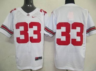 Jerseys Factory Cheap Buckeyes #33 White Embroidered NCAA Jersey