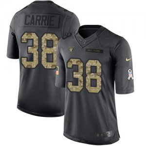 Jerseys Factory Cheap Nike Raiders #38 T.J. Carrie Black Men's S