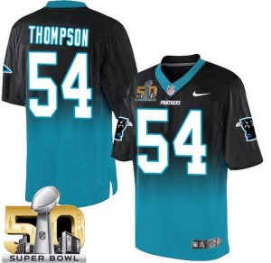 Jerseys Factory Cheap Nike Panthers #54 Shaq Thompson Black/Blue