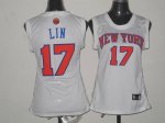 Jerseys Factory Cheap Knicks #17 Jeremy Lin White Women Fashion