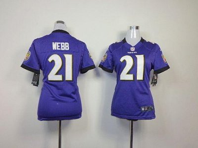 Jerseys Factory Cheap Nike Ravens #21 Lardarius Webb Purple Team
