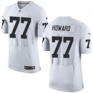 Jerseys Factory Cheap Nike Raiders #77 Austin Howard White Men's