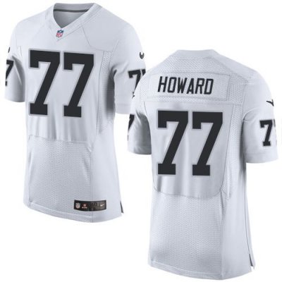 Jerseys Factory Cheap Nike Raiders #77 Austin Howard White Men's