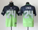 Jerseys Factory Cheap Nike Seahawks #24 Marshawn Lynch Steel Blu