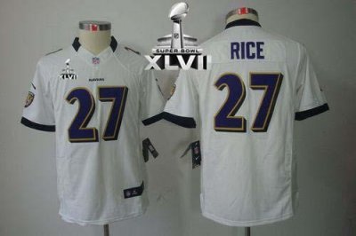 Jerseys Factory Cheap Nike Ravens #27 Ray Rice White Super Bowl