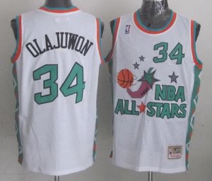Jerseys Factory Cheap Mitchell And Ness Rockets #34 Hakeem Olaju
