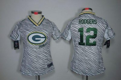 Jerseys Factory Cheap Nike Packers #12 Aaron Rodgers Zebra Women