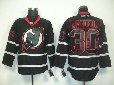 Jerseys Factory Cheap Devils #30 Martin Brodeur Black Ice Embroi