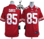 Jerseys Factory Cheap Nike 49ers #85 Vernon Davis Red Team Color