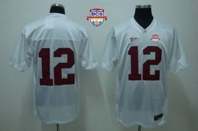 Jerseys Factory Cheap Crimson Tide #12 Joe Namath White 2013 BCS
