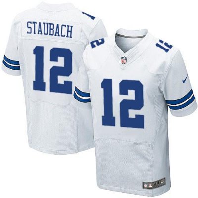 Jerseys Factory Cheap Nike Cowboys #12 Roger Staubach White Men'