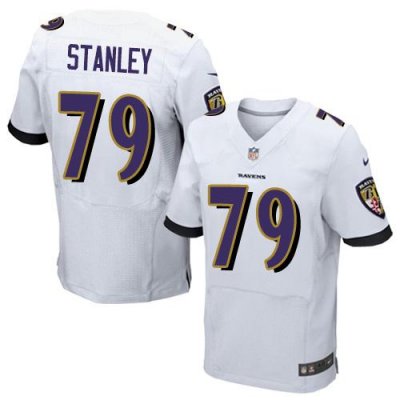 Jerseys Factory Cheap Nike Ravens #79 Ronnie Stanley White Men's
